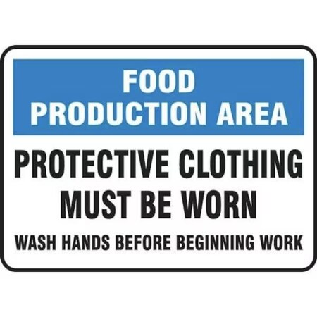 Accuform SAFETY SIGNS FOOD PRODUCTION AREA  MFSY557XP MFSY557XP